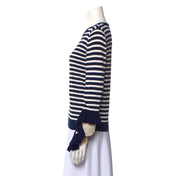 beulah anthropologie Authentic blue white Striped long sleeve sweater top small - Picture 2 of 9